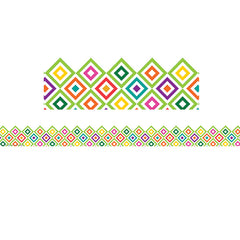 A Sharp Bunch Diamond Pattern Deco Trim® Extra Wide Die Cut, 37 Feet