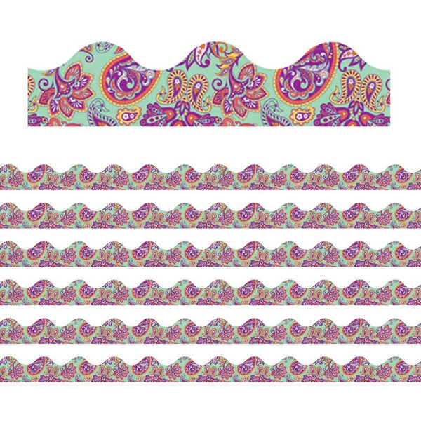 Positively Paisley Mint Paisley Deco Trim®, 37 Feet Per Pack, 6 Packs