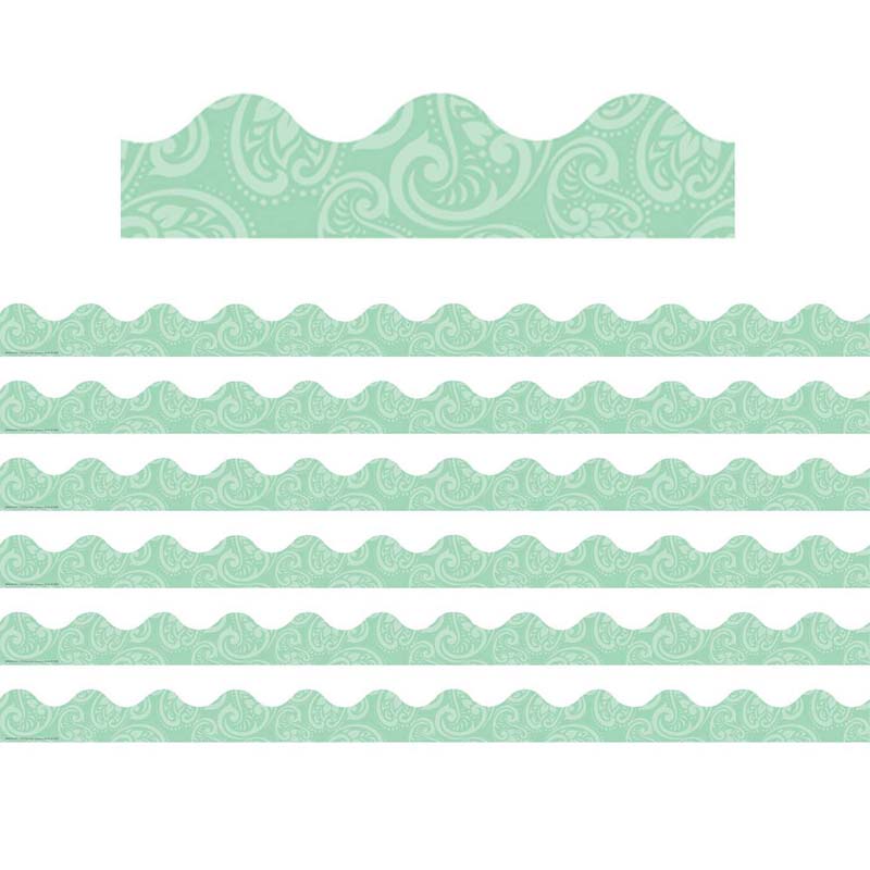 Positively Paisley Mint Tonal Deco Trim®, 37 Feet Per Pack, 6 Packs