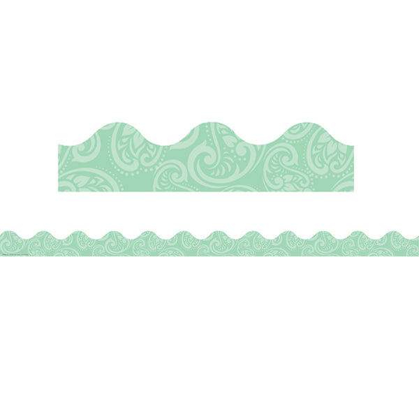 Positively Paisley Mint Tonal Deco Trim®, 37 Feet