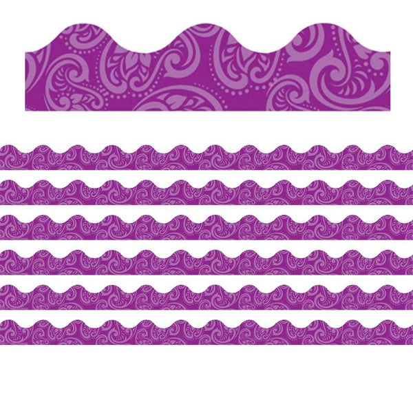 Positively Paisley Purple Tonal Deco Trim®, 37 Feet Per Pack, 6 Packs