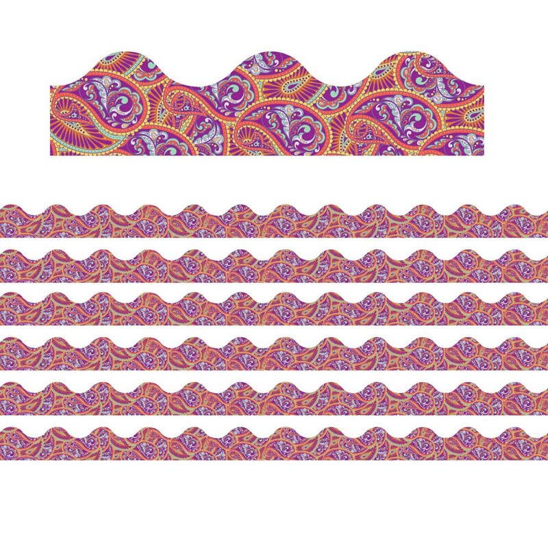 Positively Paisley Purple Paisley Deco Trim®, 37 Feet Per Pack, 6 Packs