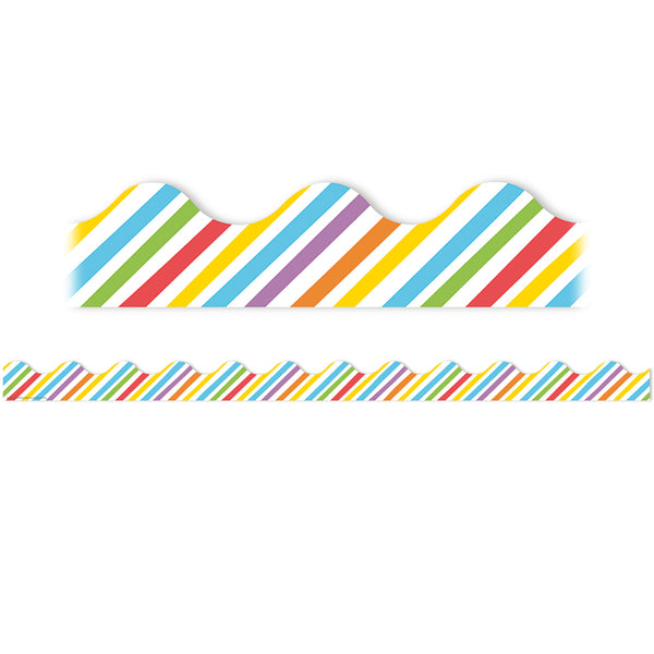 Growth Mindset Rainbow Stripes Deco Trim®, 37 Feet