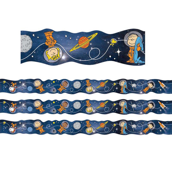 Peanuts® NASA Character Die-Cut Extra Wide Die Cut Deco Trim®, 37 Feet Per Pack, 3 Packs