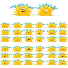 Growth Mindset Sun & Clouds Deco Trim® Extra Wide Die-Cut, 37 Feet Per Pack, 6 Packs