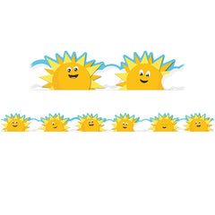 Growth Mindset Sun & Clouds Deco Trim® Extra Wide Die-Cut, 37 Feet