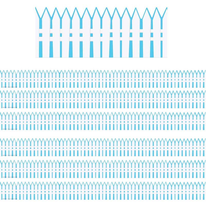 A Teachable Town Picket Fence Deco Trim Extra Wide, 37 Feet Per Pack, 6 Packs