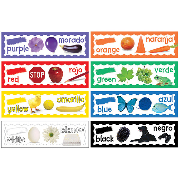 Colors Mini Bulletin Board Set, English-Spanish