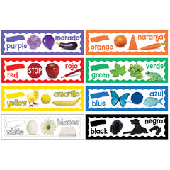 Colors Mini Bulletin Board Set, English-Spanish