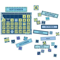 Blue Harmony Calendar Bulletin Board Set