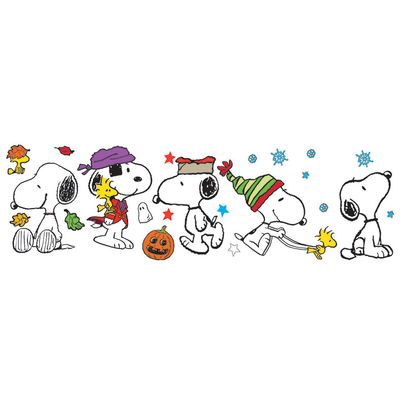 Fall/Winter "Snoopy Pose" Bulletin Board Set