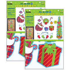 Christmas All-In-One Door Decor Kit, 2 Kits