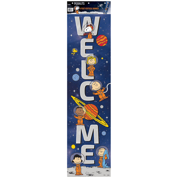 Peanuts® NASA Welcome Vertical Banner, 12" x 45"