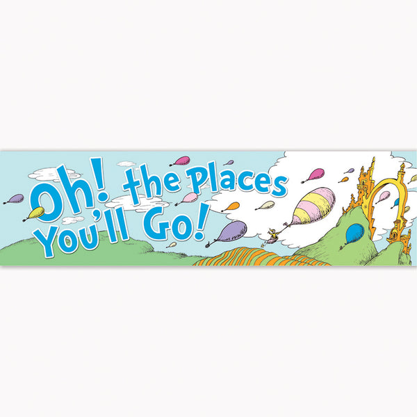 Dr. Seuss™ Oh the Places Balloons Classroom Banner