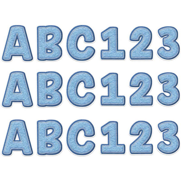 A Close-Knit Class Blue Felt Deco Letters, 179 Per Pack, 3 Packs