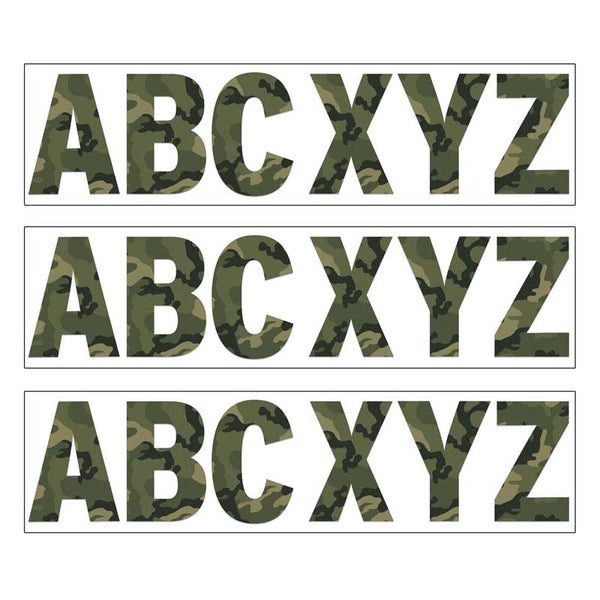 Classic Camo 7" Deco Letters, 129 Per Pack, 3 Packs