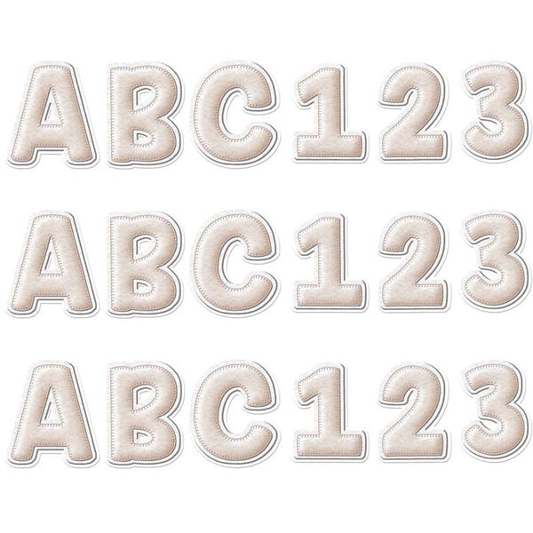 A Close-Knit Class Cream Felt Deco Letters, 179 Per Pack, 3 Packs