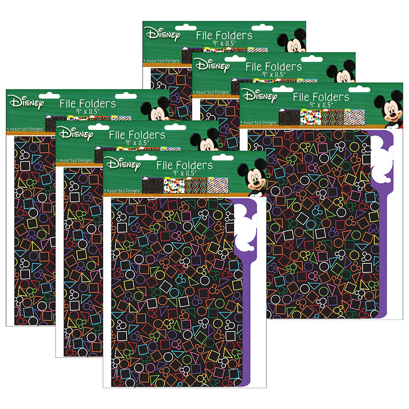 Geo Mickey® File Folders, 4 Per Pack, 6 Packs