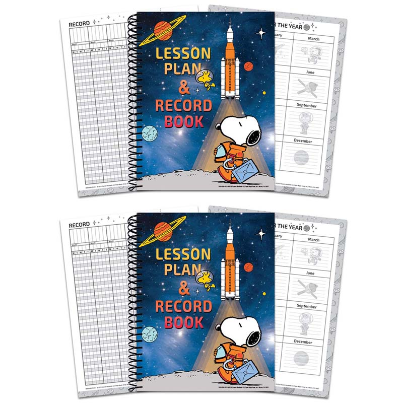 Peanuts® NASA Lesson Plan & Record Book, Pack of 2