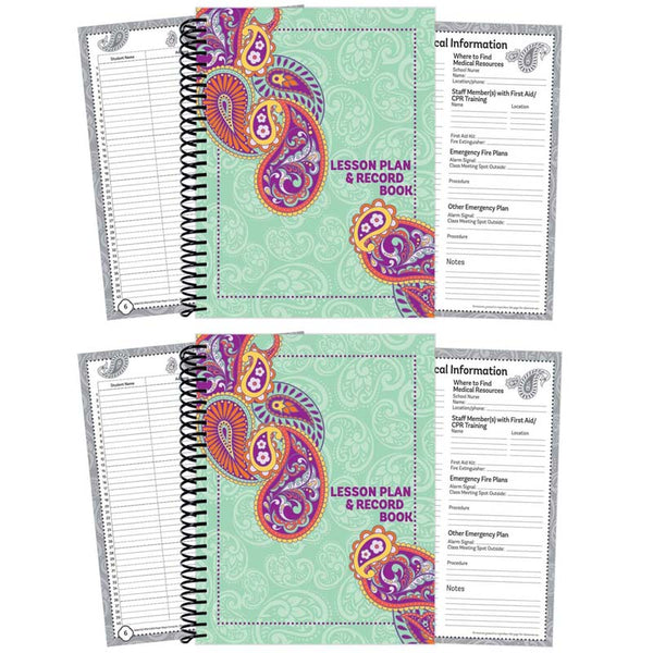 Positively Paisley Lesson Plan Book, Pack of 2