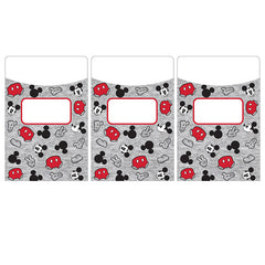 Mickey Mouse® Throwback Library Pockets, 35 Per Pack, 3 Packs