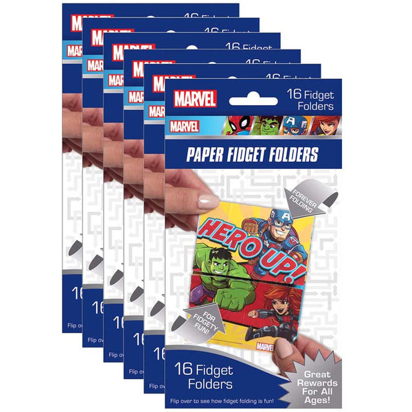 Marvel™ Super Hero Adventure Fidget Folder, 16 Per Pack, 6 Packs