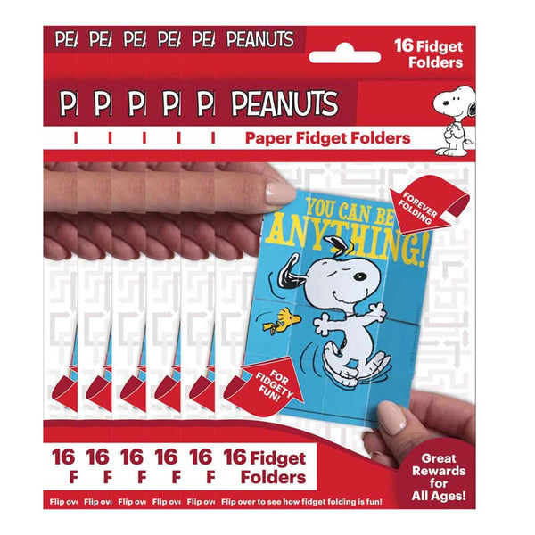 Peanuts® Classic Fidget Folder, 16 Per Pack, 6 Packs