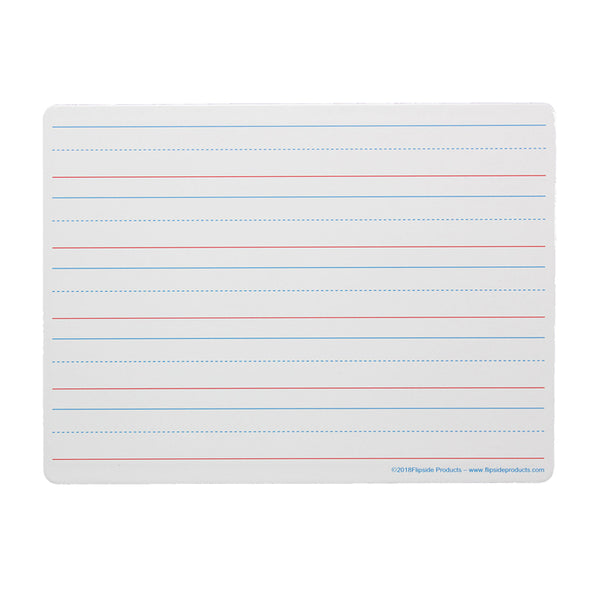 Two-Sided Magnetic Dry Erase Board, Plain/Ruled, 9" x 12"