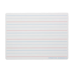 Two-Sided Magnetic Dry Erase Board, Plain/Ruled, 9" x 12"