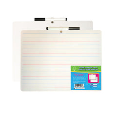 Two Sided Lined/Plain Dry Erase Board w/Marker, Set of 24