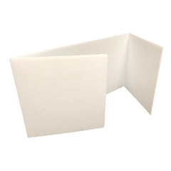 Premium Plastic Study Carrels, White, 12" x 48", Pack of 12