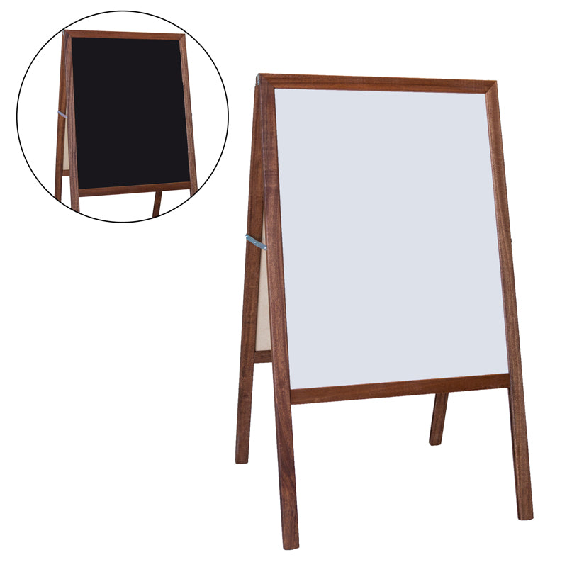 Stained Marquee Easel with White Dry Erase/Black Chalkboard, 42" H x 24" W