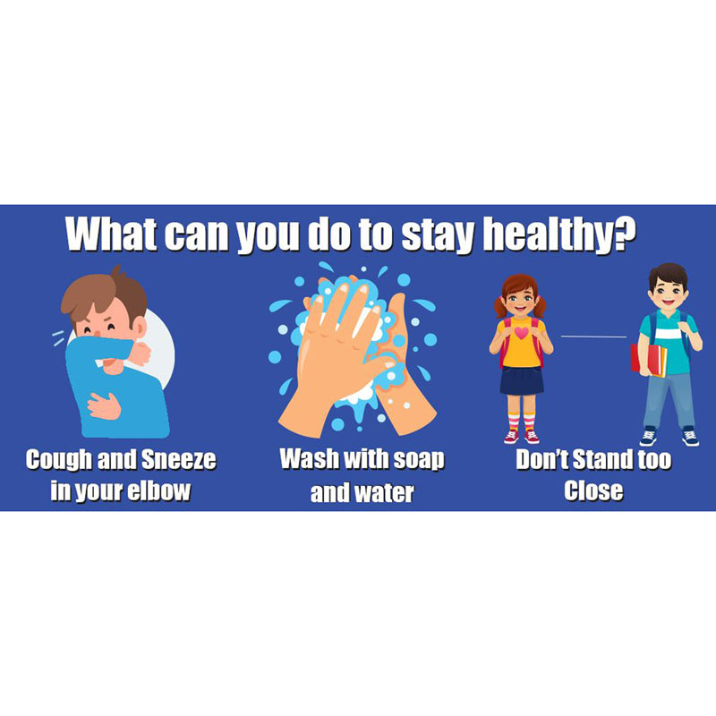 How To Stay Healthy Anti-Slip Floor Stickers, 14" x 6", Pack of 5