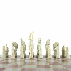 Hand Carved Soapstone Maasai Chess Set - 14" Board - Smolart